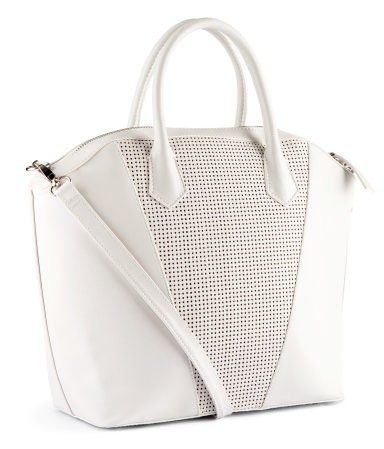 Klasyczna biała shopper bag - idealna na codzienne wyjścia (źródło: pinterest.com)