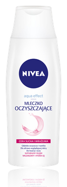 NIVEA AQUA EFFECT- mleczko oczyszczające do cery suchej i wrażliwej (źródło: nivea.pl)
